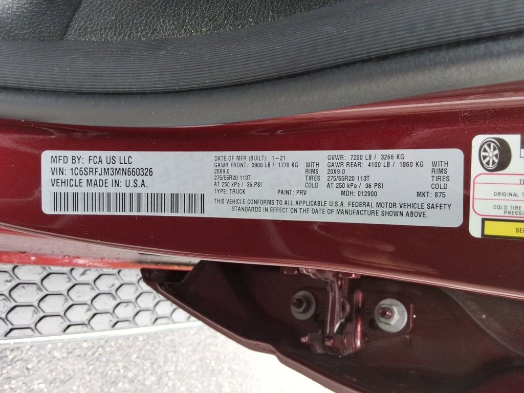 2021 RAM 1500 Laramie Crew Cab 4x4 5'7" Box