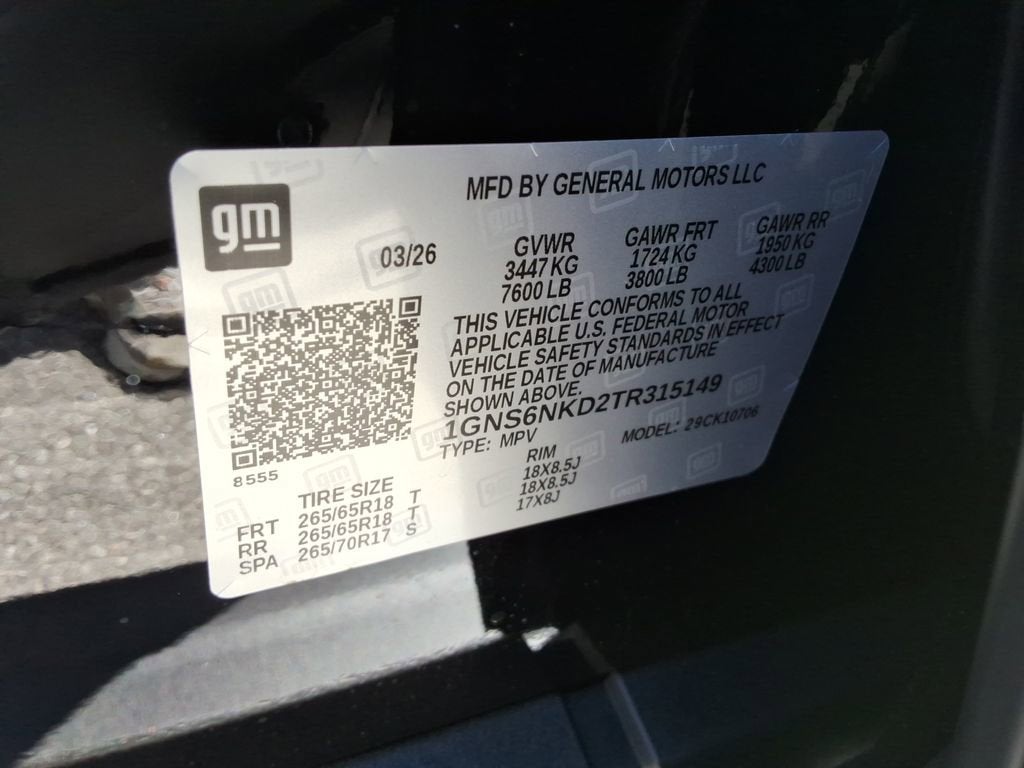 2026 Chevrolet Tahoe LT