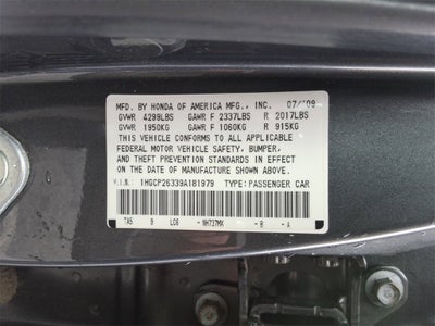 2009 Honda Accord Sdn LX