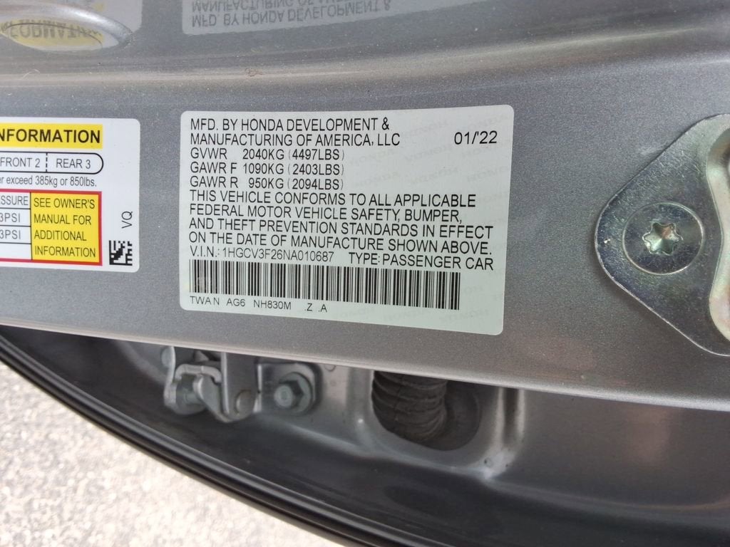 2022 Honda Accord Hybrid Sport