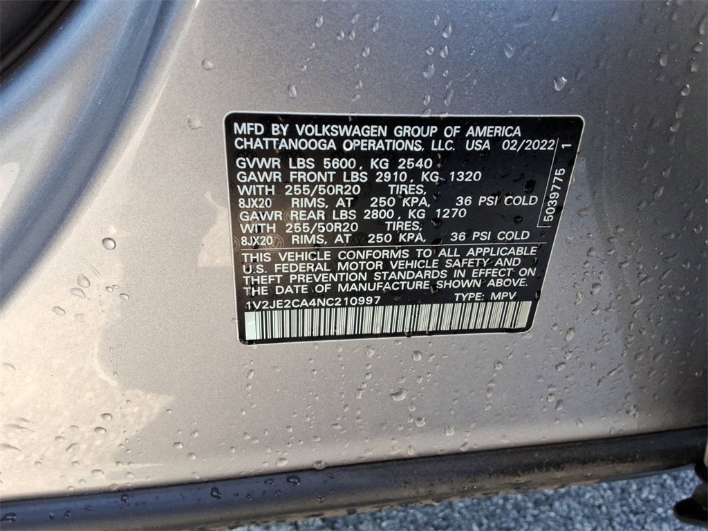 2022 Volkswagen Atlas Cross Sport 3.6L V6 SE w/Technology