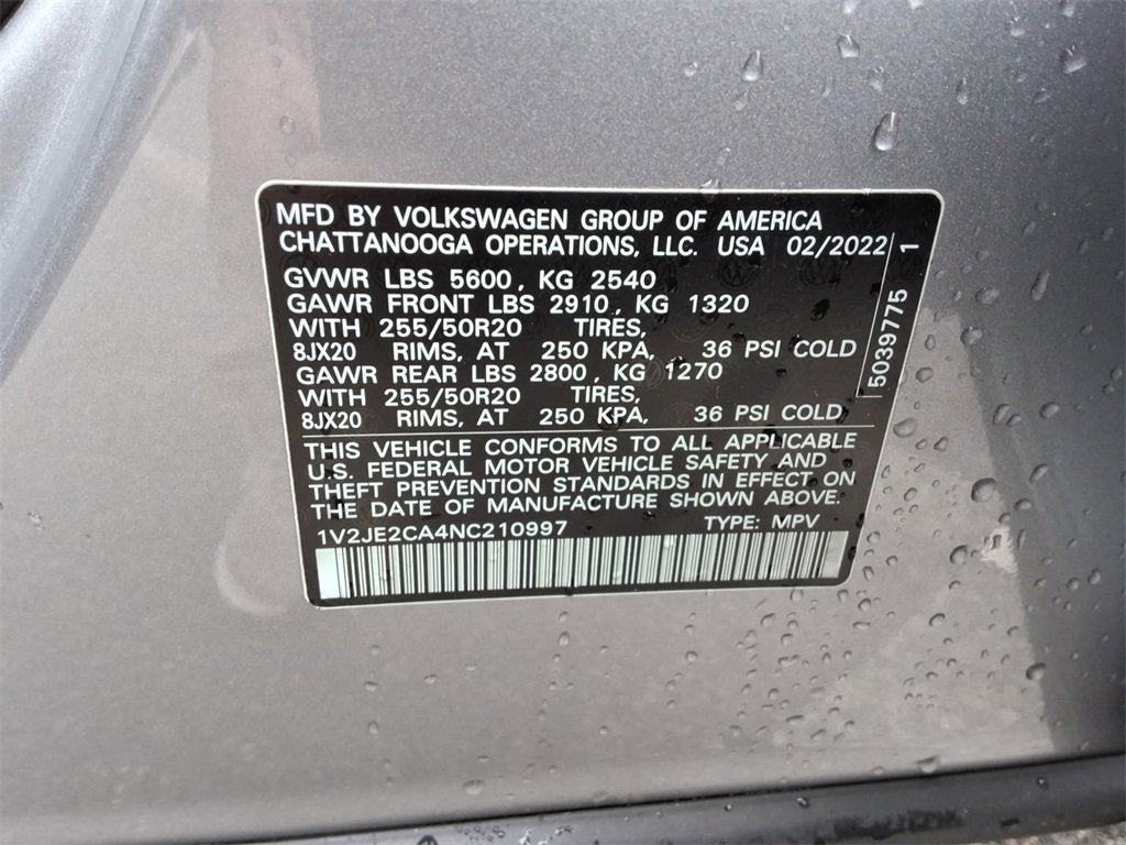 2022 Volkswagen Atlas Cross Sport 3.6L V6 SE w/Technology