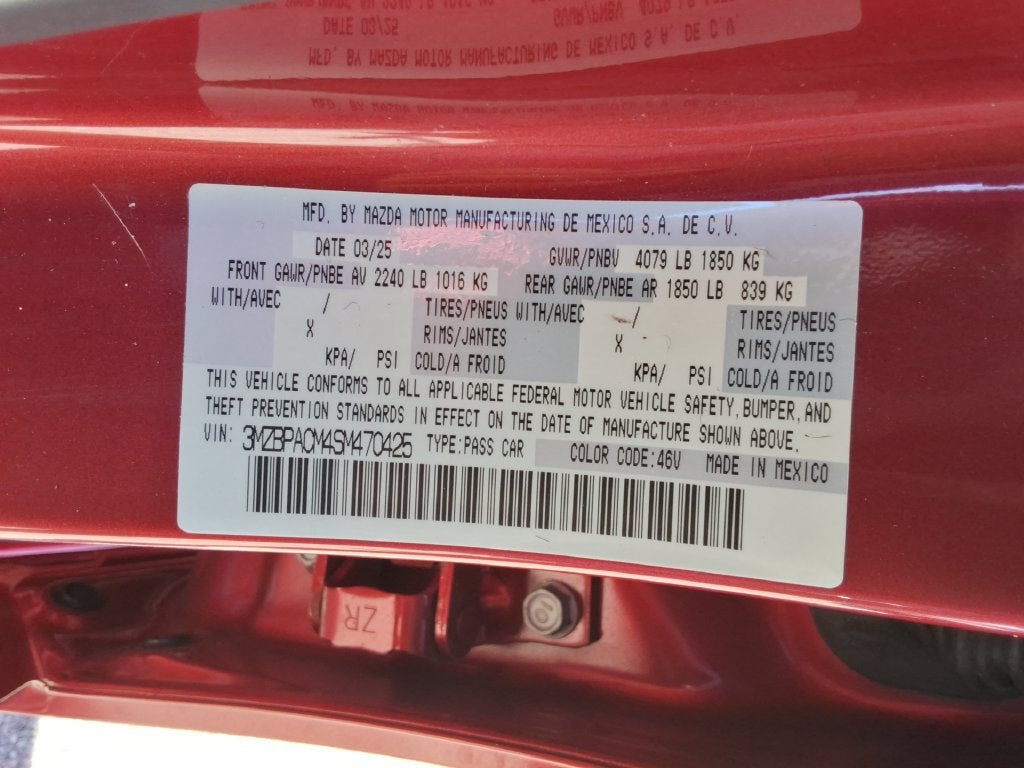 2025 Mazda Mazda3 Sedan 2.5 S Preferred