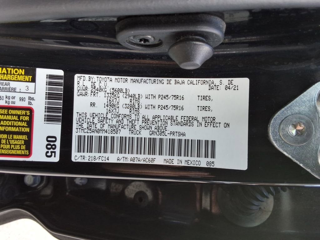 2021 Toyota Tacoma 4WD SR