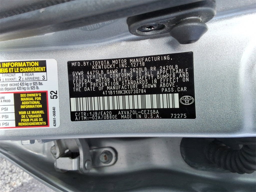 2019 Toyota Camry SE