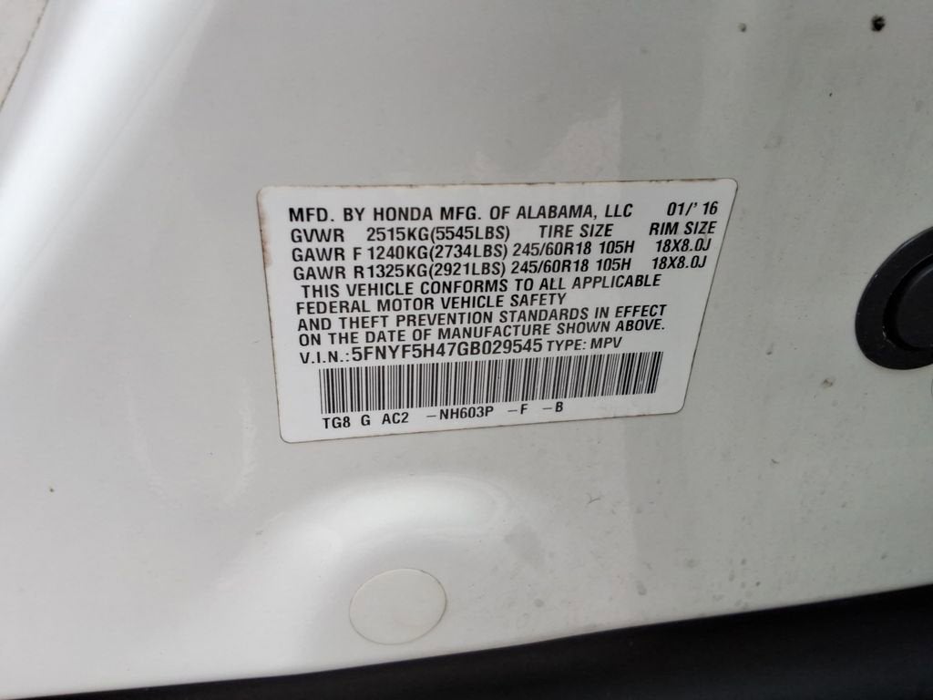 2016 Honda Pilot EX