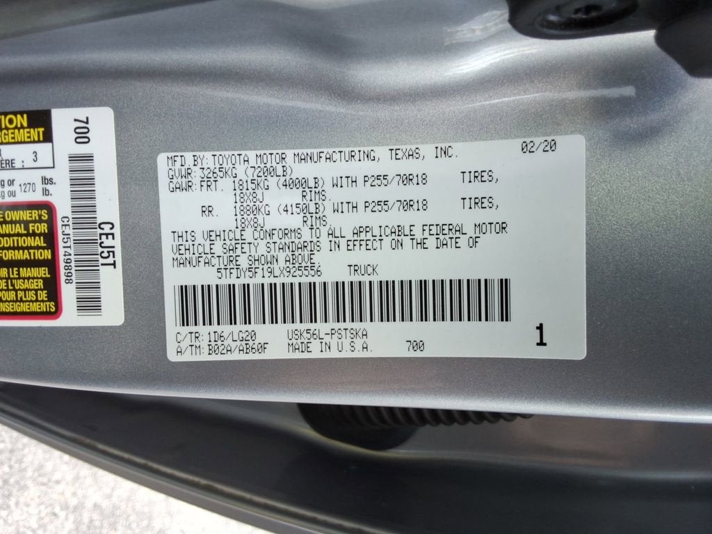 2020 Toyota Tundra SR5