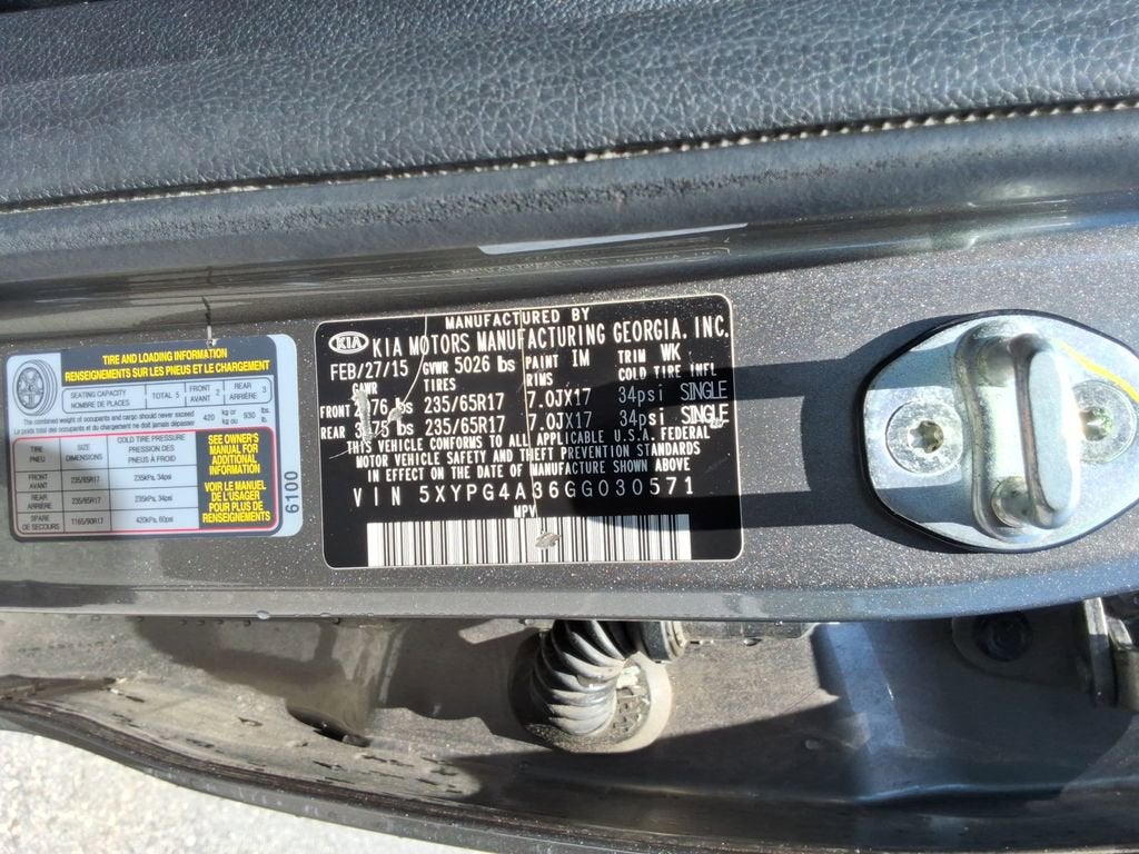 2016 Kia Sorento 2.4L L
