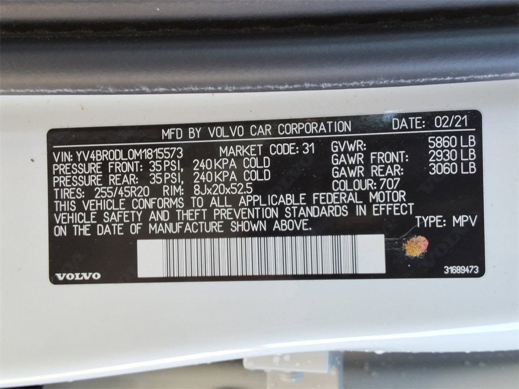 2021 Volvo XC60 Recharge Plug-In Hybrid T8 Inscription