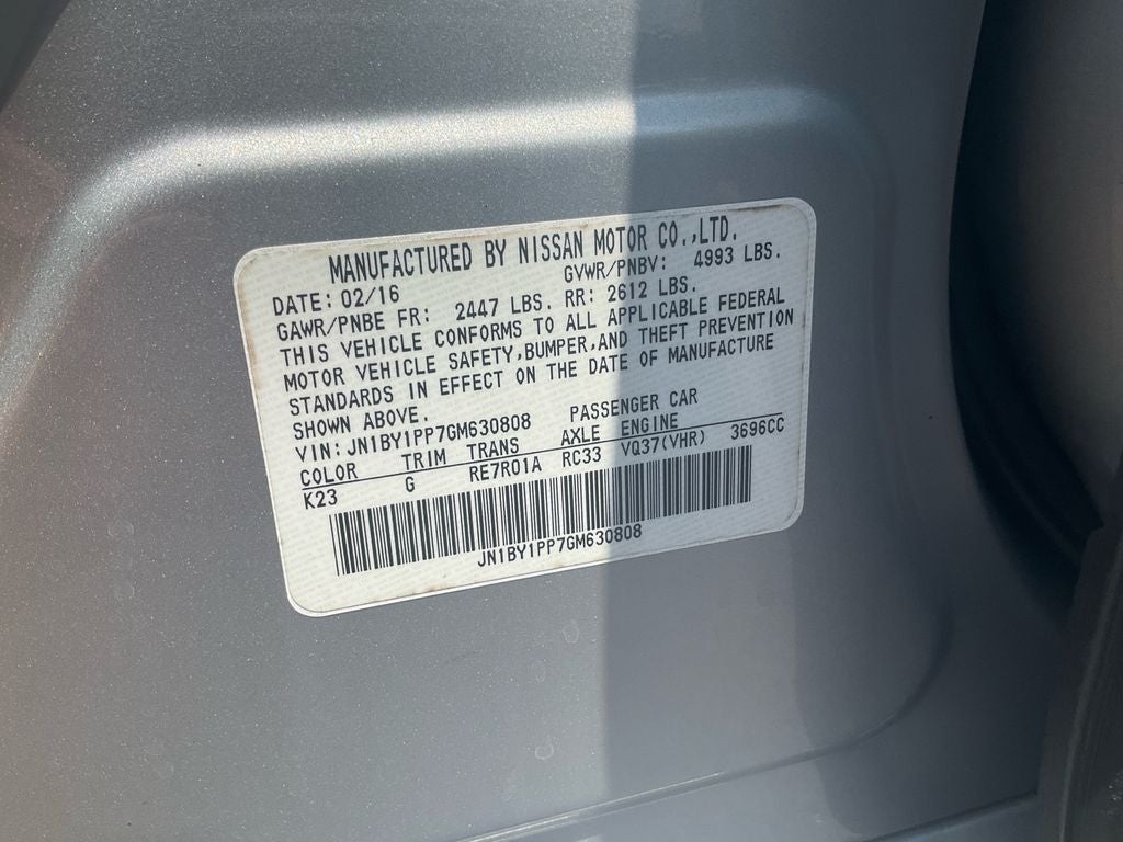 2016 INFINITI Q70L 3.7