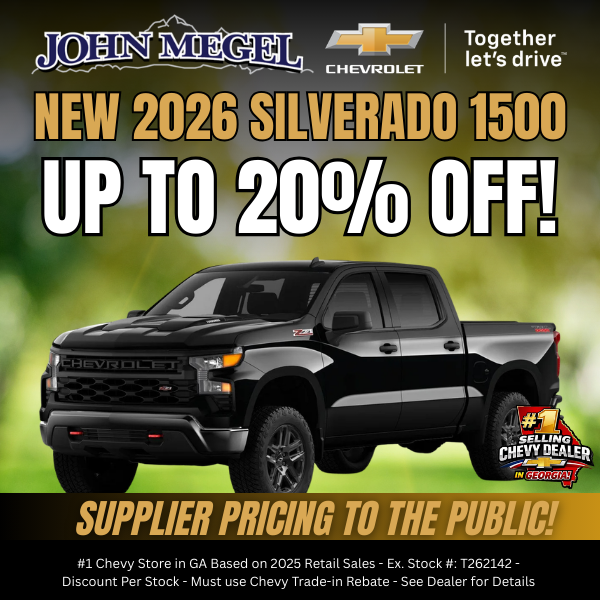 New 2026 Silverado 1500 Up to 20% OFF!
